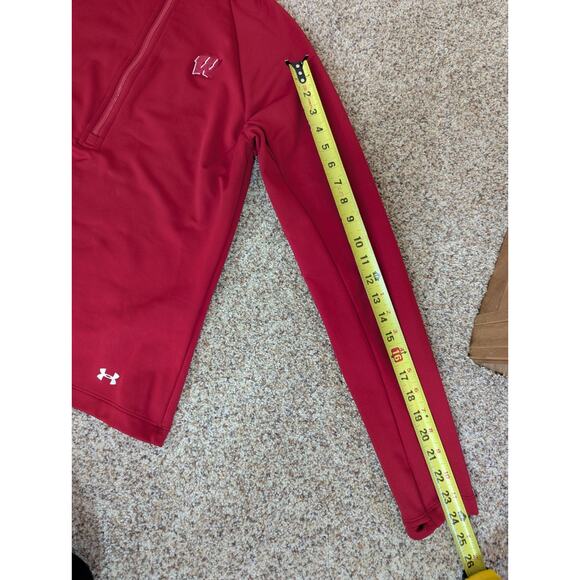 Under Armour Cold Gear Wisconsin Badgers Women’s Red Half Zip Long Sleeve Medium - Picture 8 of 8